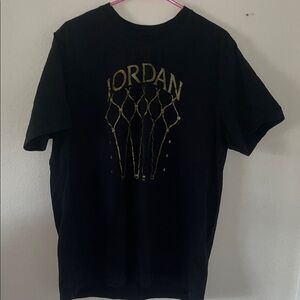Jordan Tee in Black with Gold Design